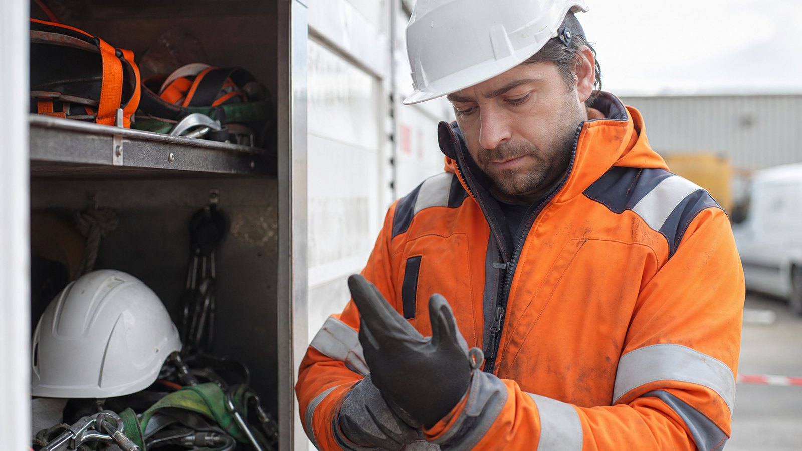 Salariés équipés d'EPI sur un site industriel