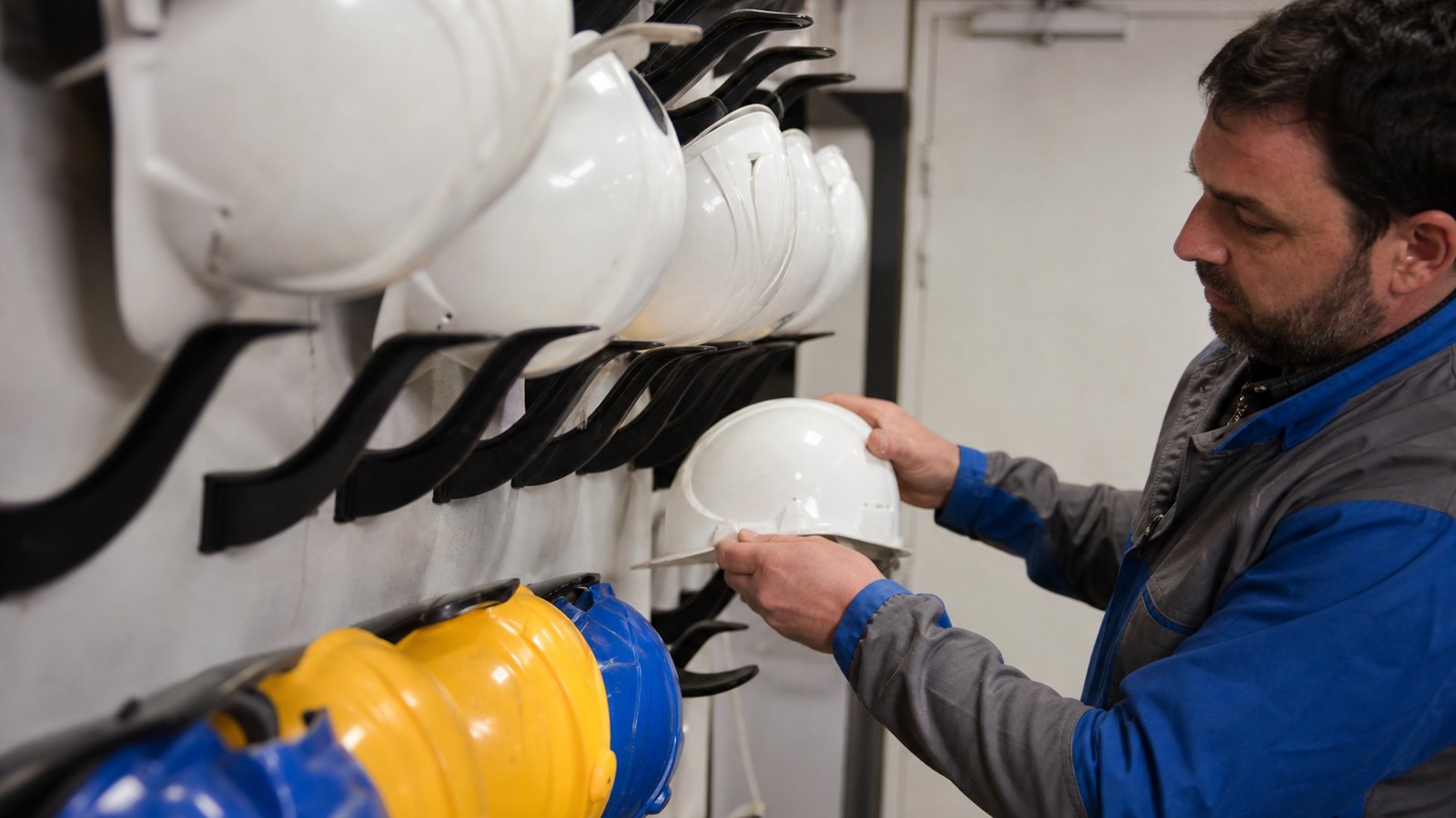 Rangement d'équipements de protection individuelle dans une entreprise
